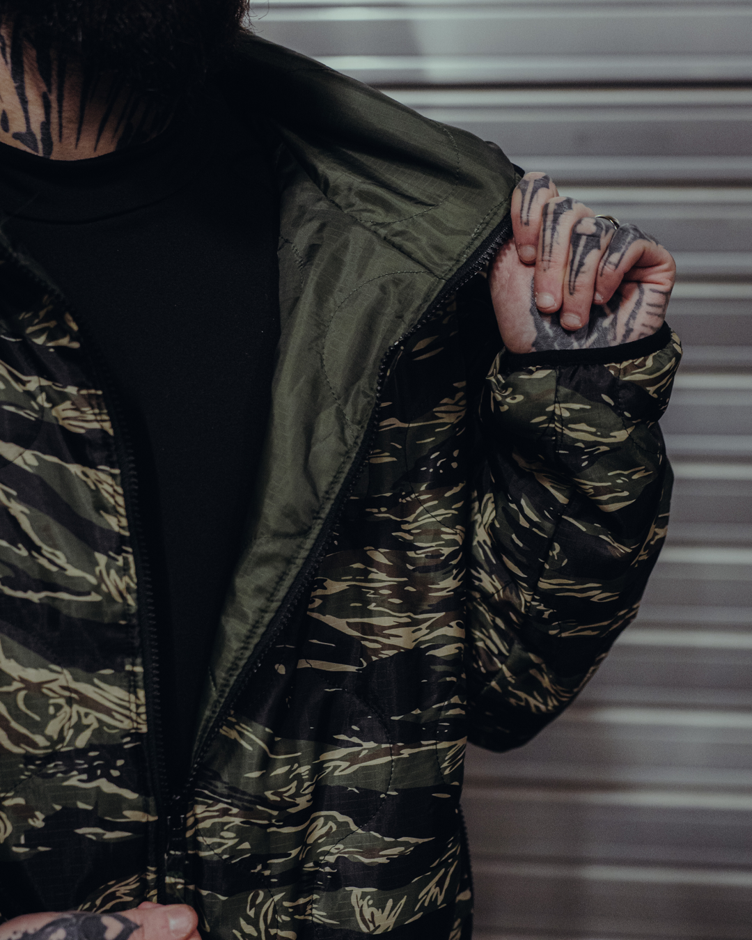 Woobie Jacket V2.0 - Tigerstripe classic / green reversible