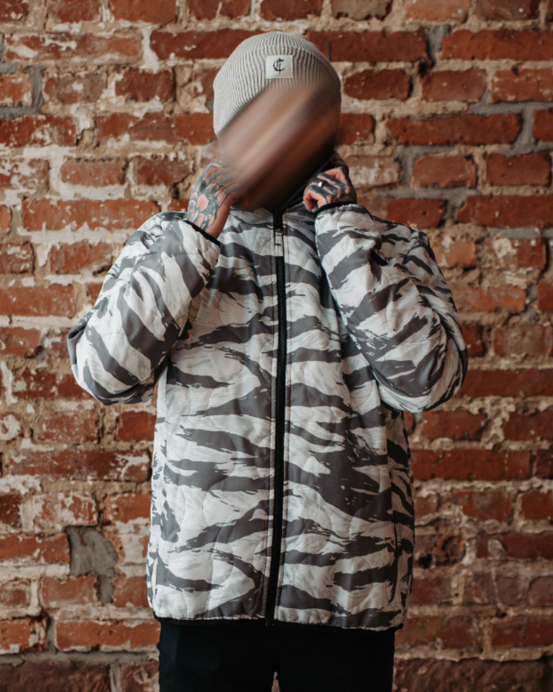 Woobie Jacket V2.0 - Tigerstripe Arctic / Grimestone reversible