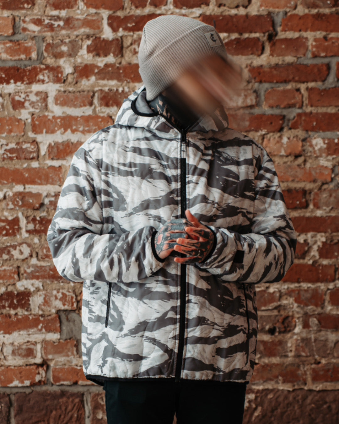 Woobie Jacket V2.0 - Tigerstripe Arctic / Grimestone reversible