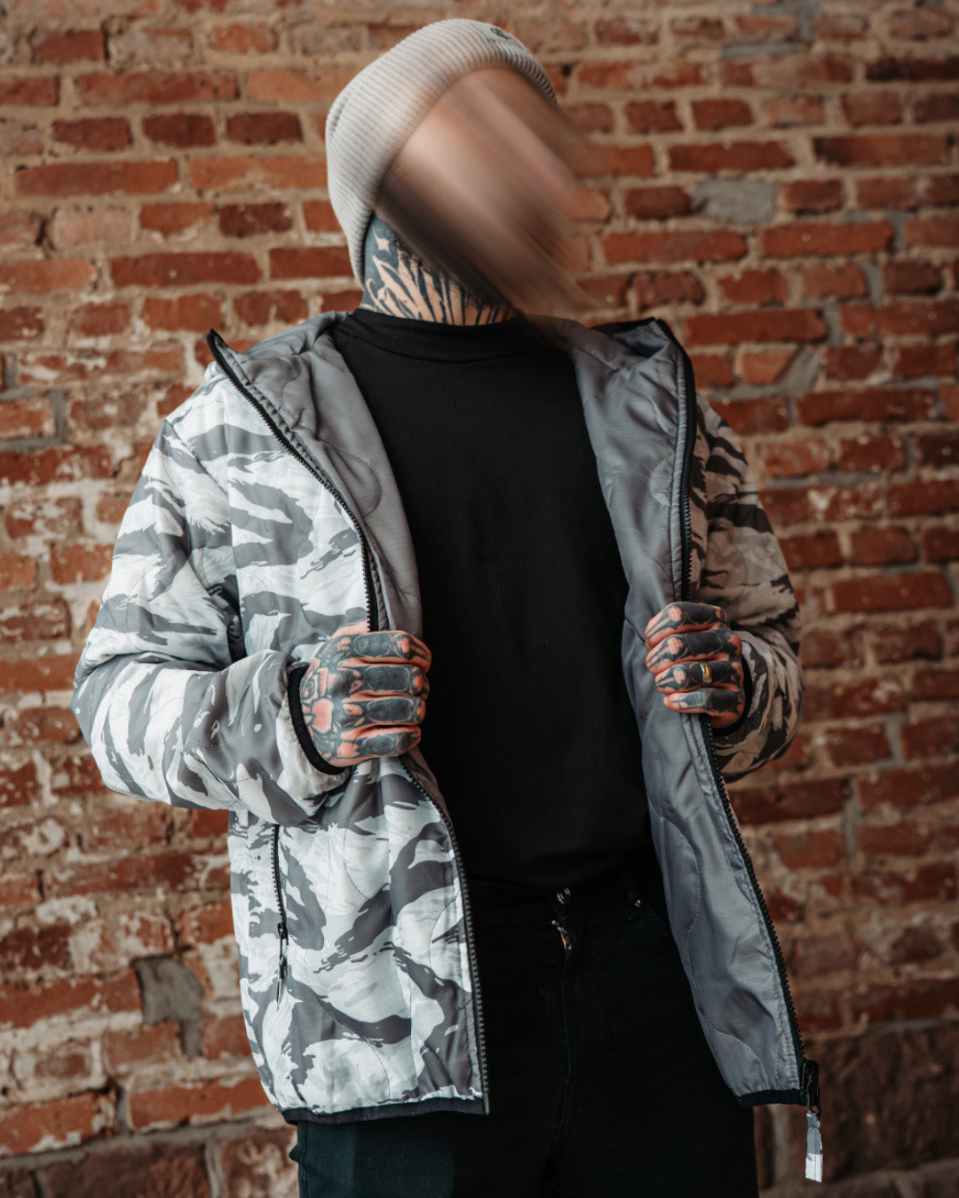 Woobie Jacket V2.0 - Tigerstripe Arctic / Grimestone reversible