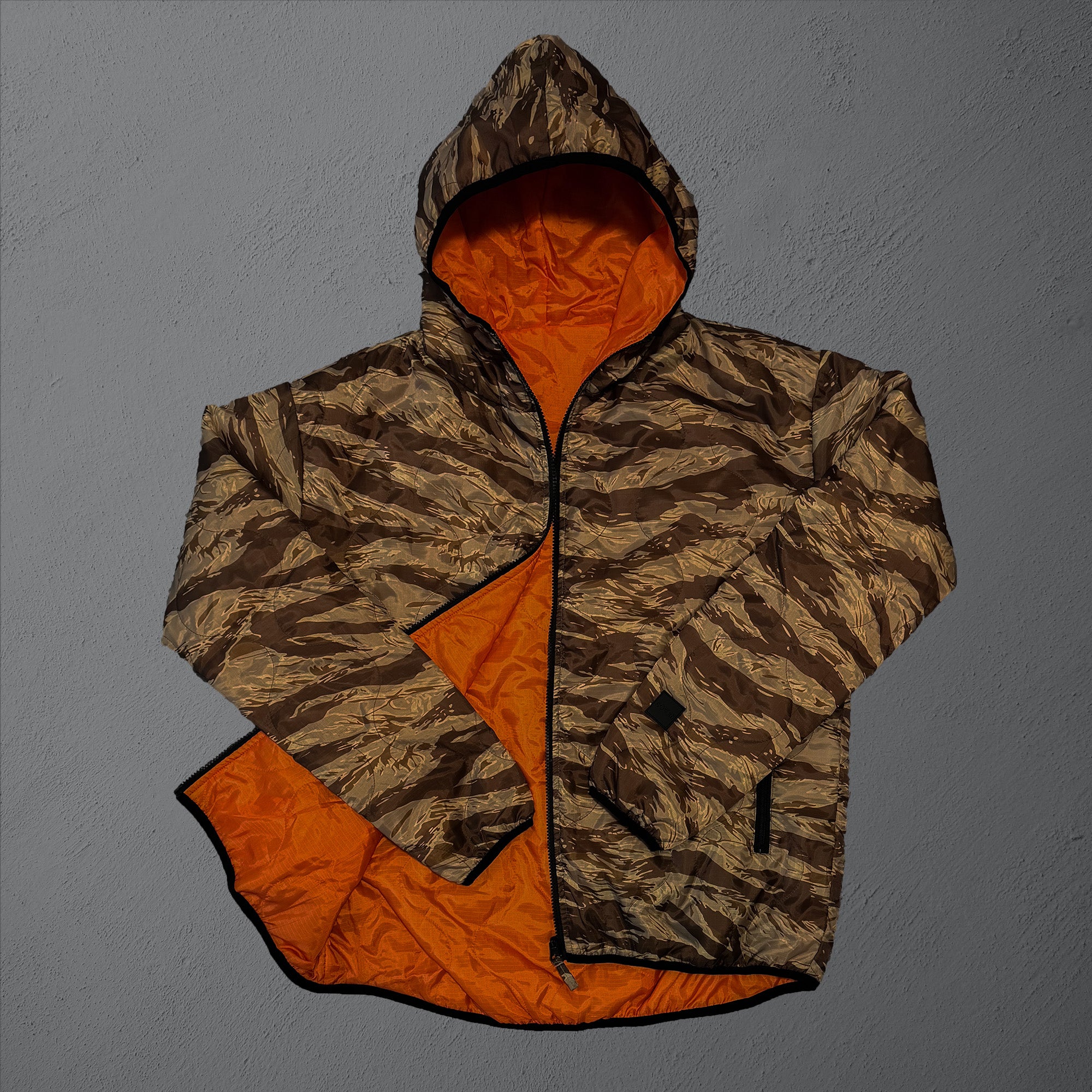 Woobie Jacket V2.0 - Tigerstripe desert / orange reversible
