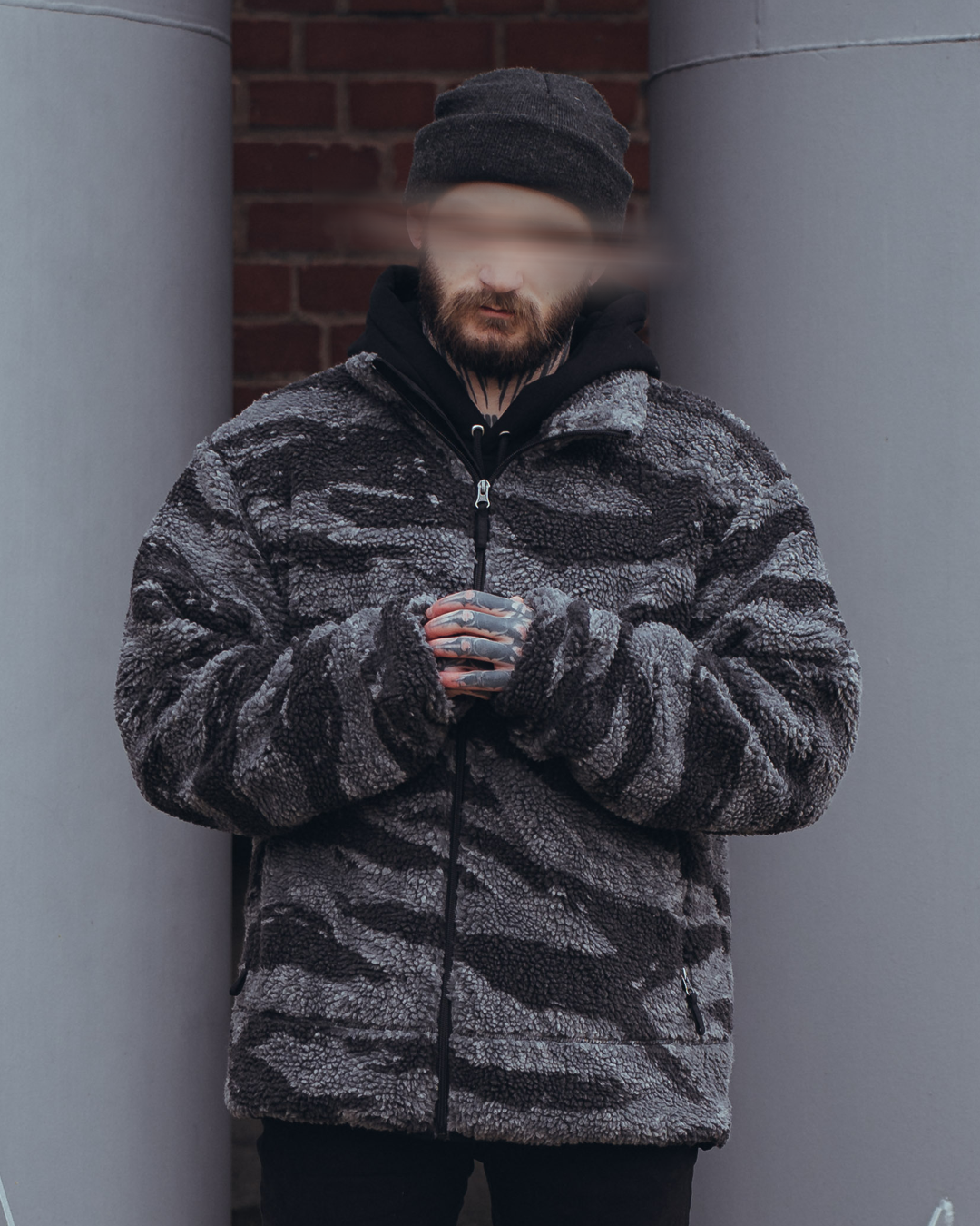 The Snugg - Sherpa Jacket - tigerstripe black