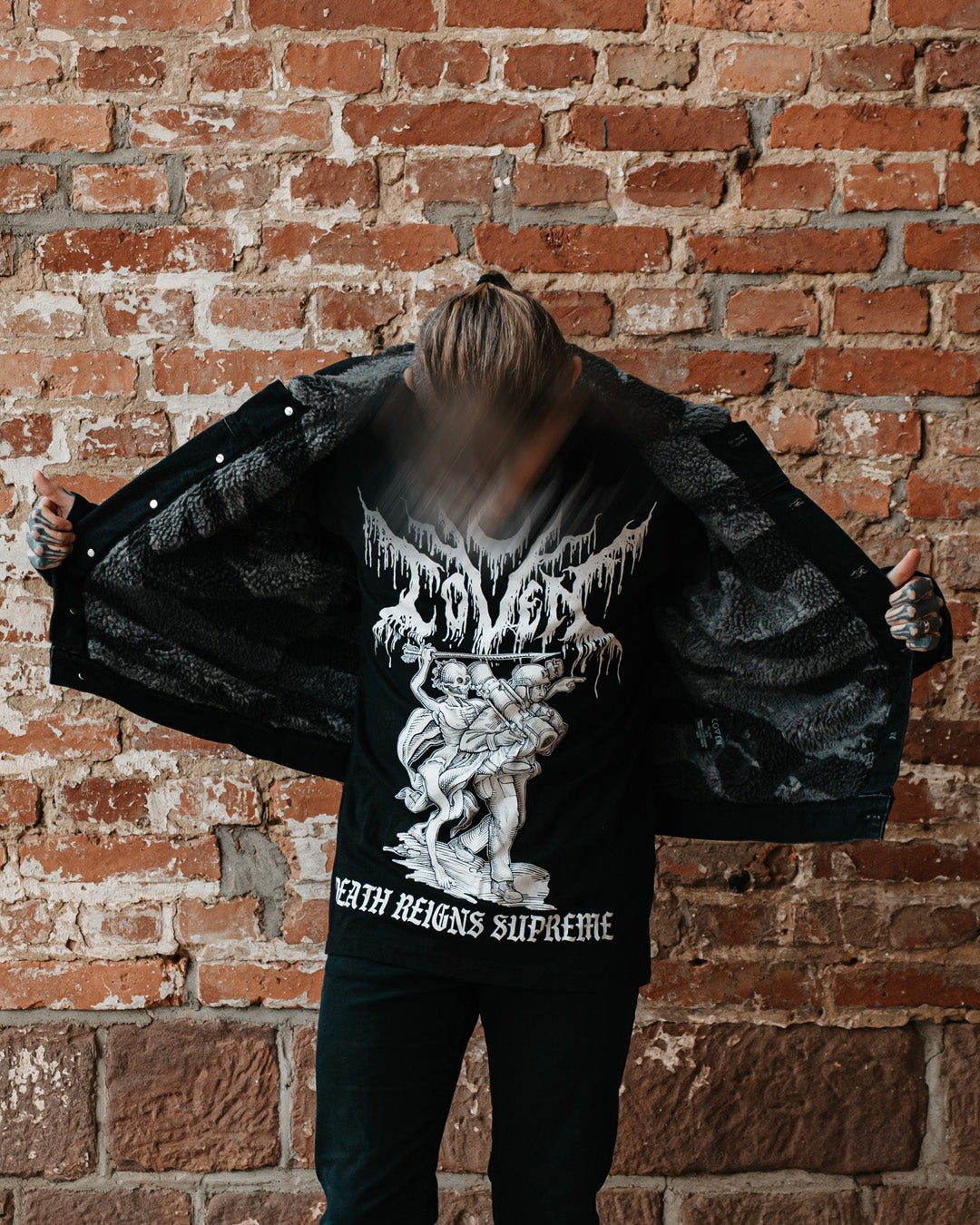 Coven - Winter Trucker Jacket - Wormshell of Black Winter