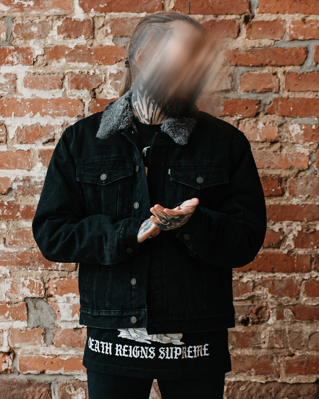 Coven - Winter Trucker Jacket - Wormshell of Black Winter