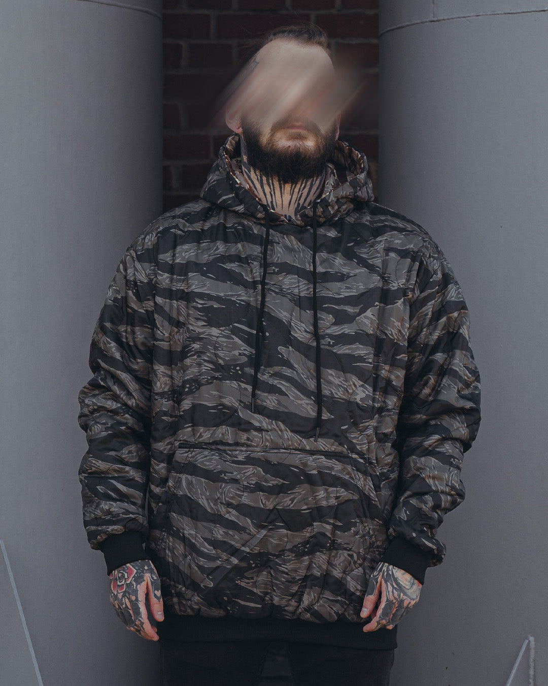 Woobie Hoodie V2.0 - Tigerstripe desert / Tigerstripe black reversible