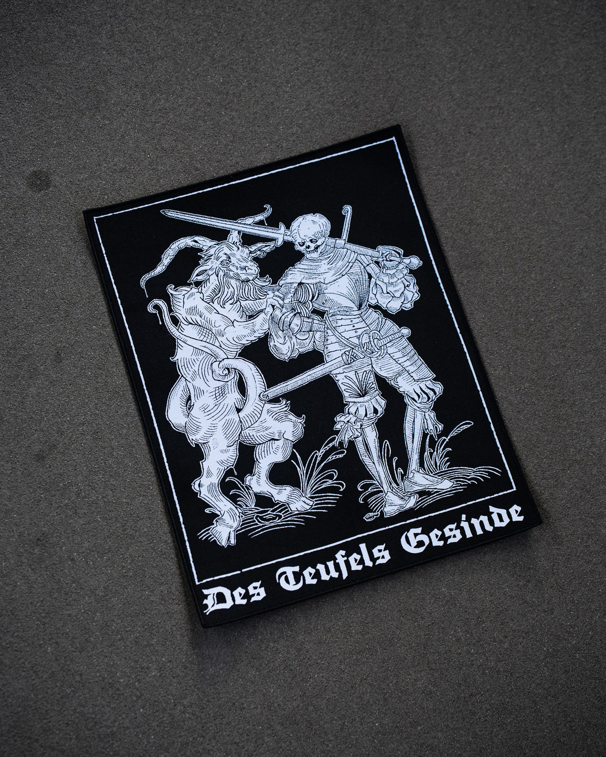 Teufel voran Backpatch, Detailansicht