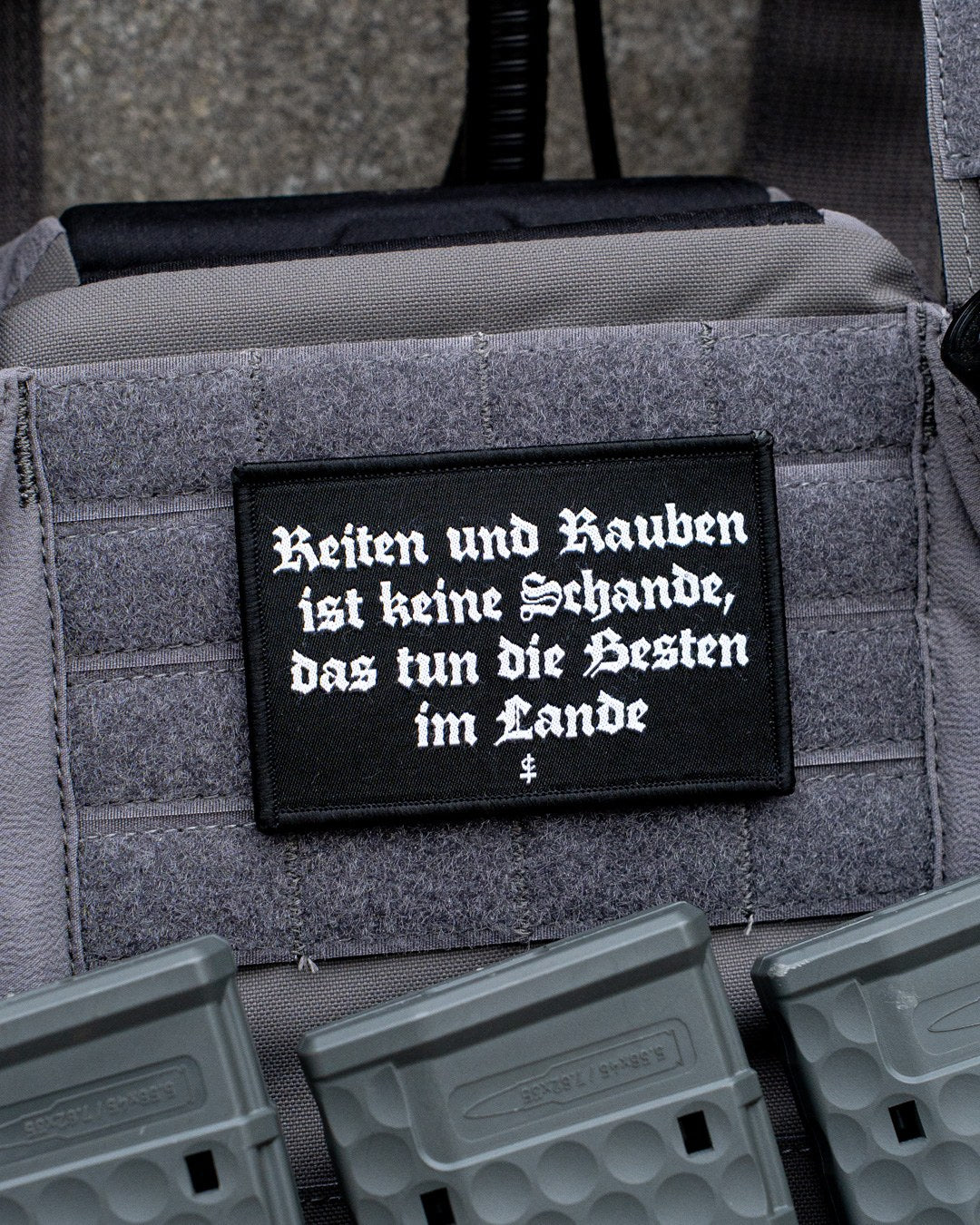 Reiten und Rauben Patch, Detailansicht