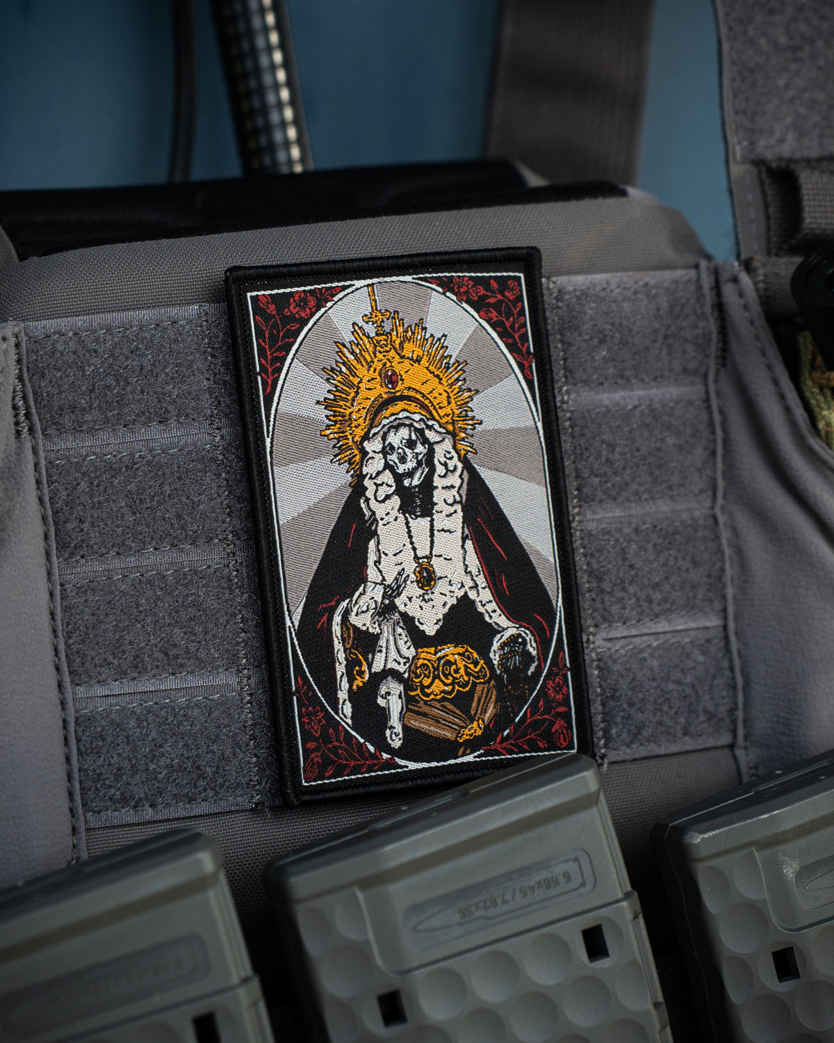 Santa Muerte Patch, gestickt
